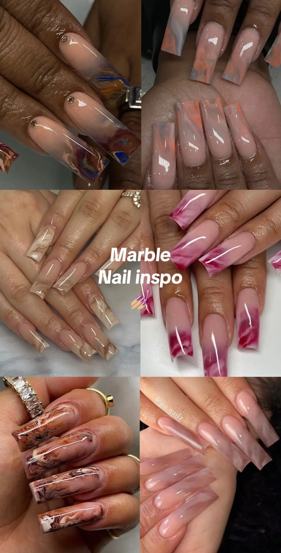 #nailinspo #marblenails #nailart #acrylicnails #gelx #trendynails #fashioninspo #beauty #nailpost #nailideasforgirls #fypシ゚ #insponails #gelxinspo