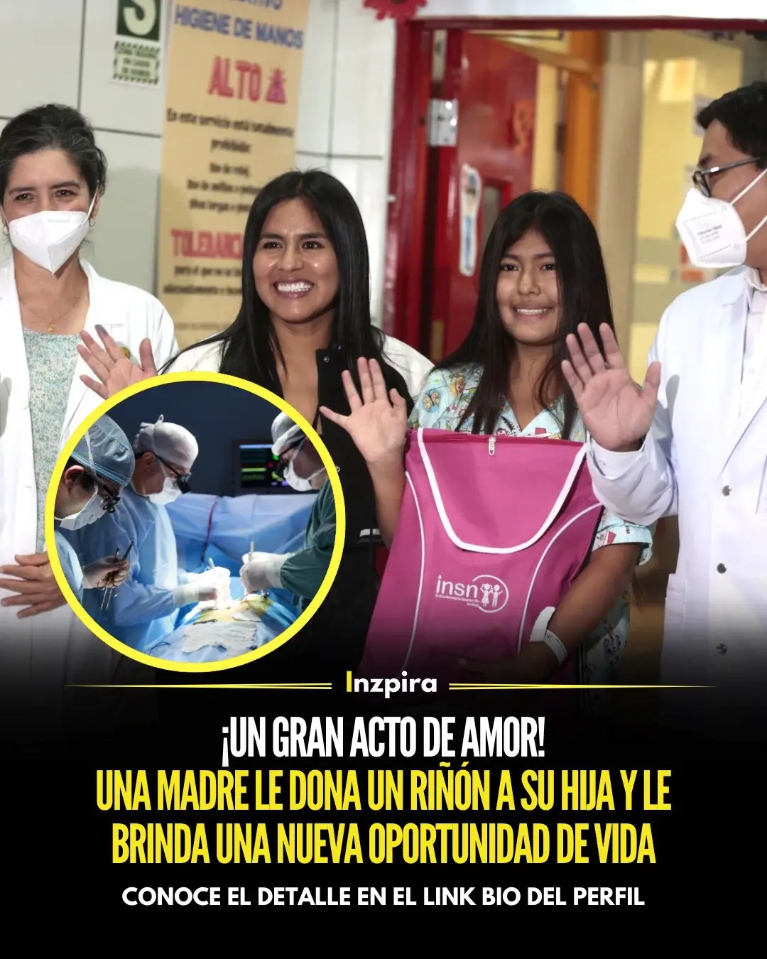 ❤️‍🩹👉 En un acto de amor que trasciende los límites de la salud, Luz María Janampa Oré, de 33 años, demostró su devoción hacia su hija al donarle uno de sus riñones. Su hija, Kimberly, de 17 años, sufría de enfermedad renal crónica, y esta donación significó para ella una segunda oportunidad para vivir. ✅ Conoce el detalle en el link bio del perfil.  • • • #amor #familia #operacion #riñon #medicina #transplante