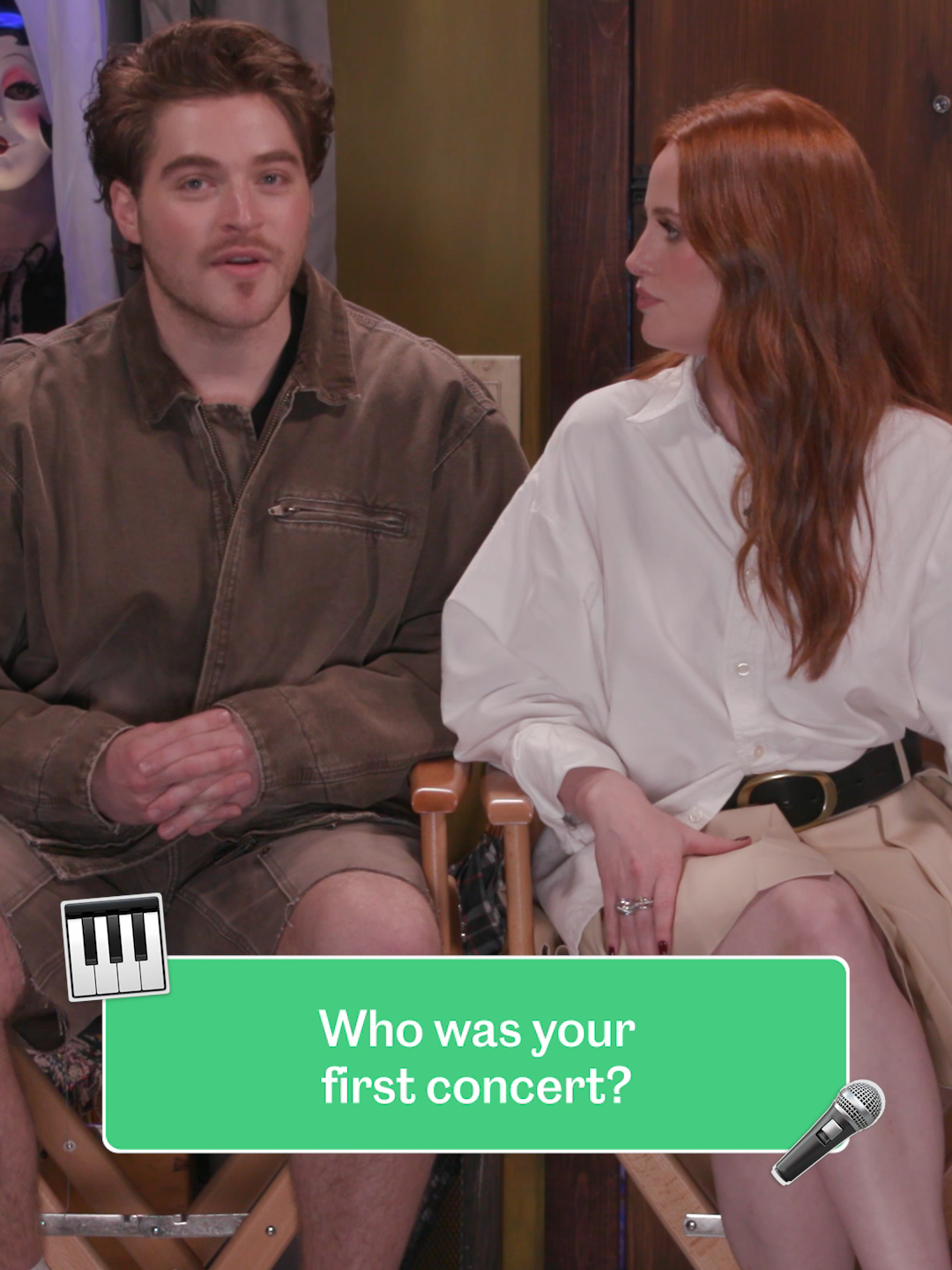 The stars of #TheStrangersChapter1 #MadelainePetsch and #FroyGutierrez share their #popculture favs! #HorrorMovies