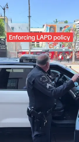 I dont make LAPD policy. I just enforce it. #lapd #copwatch #policeoftiktok #copsoftiktok 