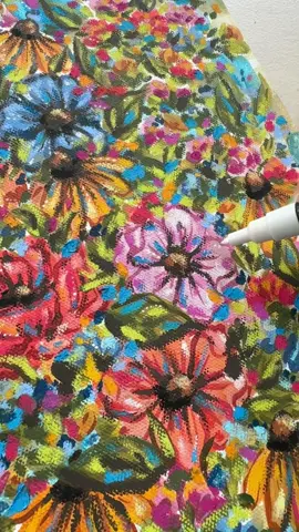 I’ll let Opie do the voiceover next time  #ktscanvases #floralpainting #gouachepainting #colorfulart #floraldecor #mixedmediaart #artoftiktok 