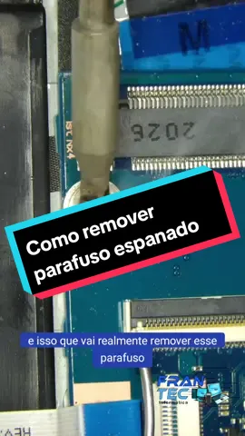 Vou te ensinar a remover um parafuso espanado de um notebook. #notebook #tecnica #dica #dicas #foryou 