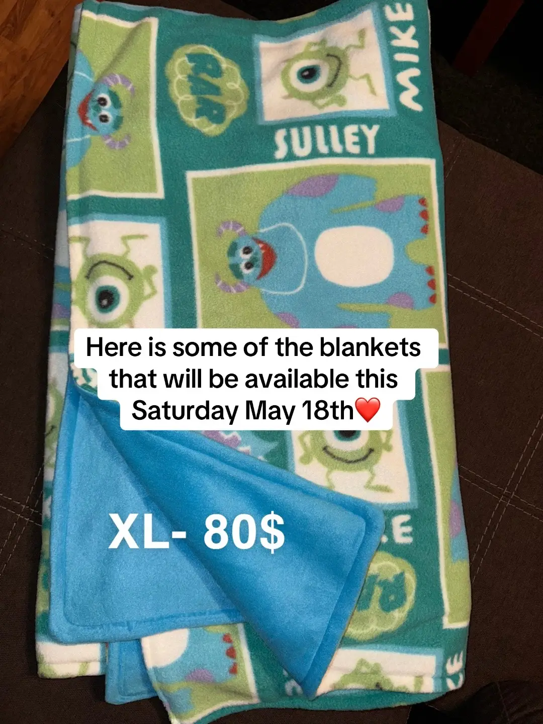 I look forward to seeing you Saturday! ❤️ #supportsmallbusiness #supportlocal #fyp #SmallBusiness #blankets #sewing #handmade 