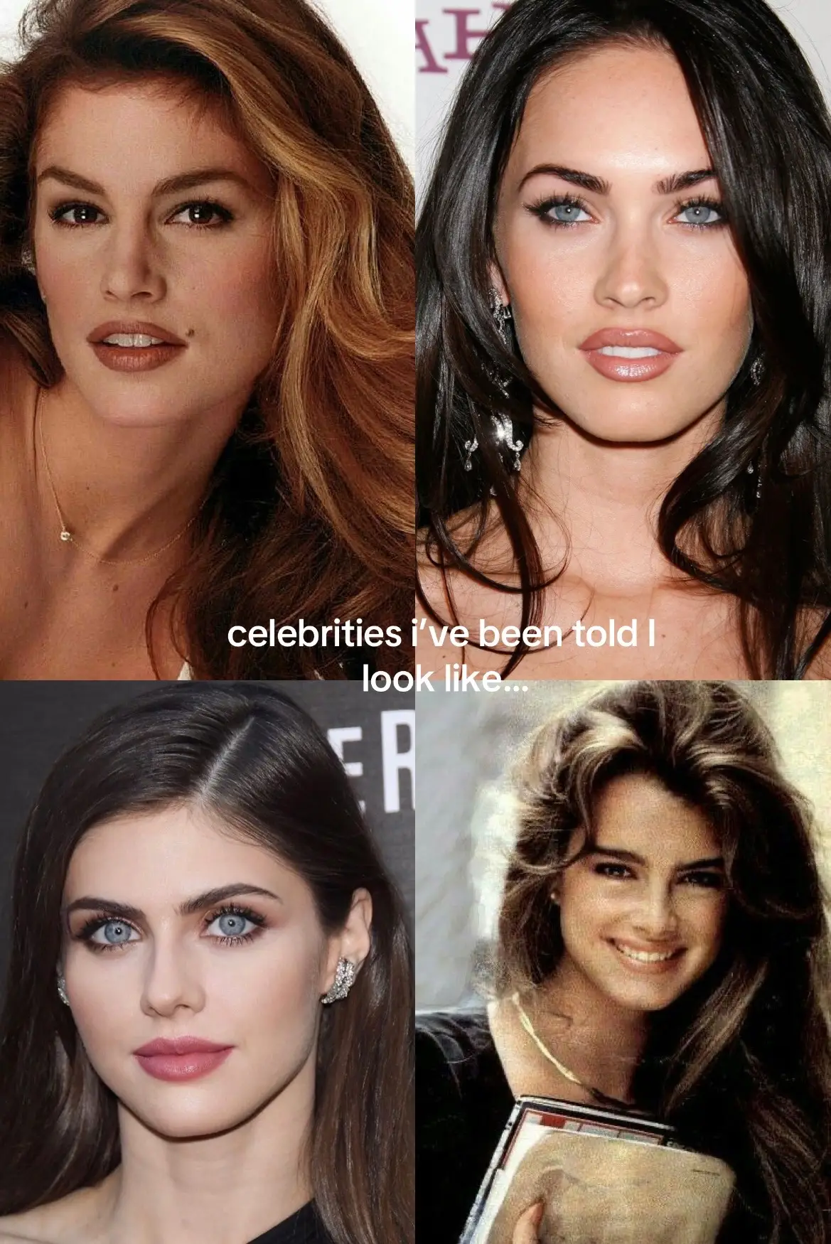 honored to even get told i look like any of them... #celebritylookalike #celebritylookalikechallenge #alexandradaddario #meganfox #cindycrawford #fyp #trending #viral 