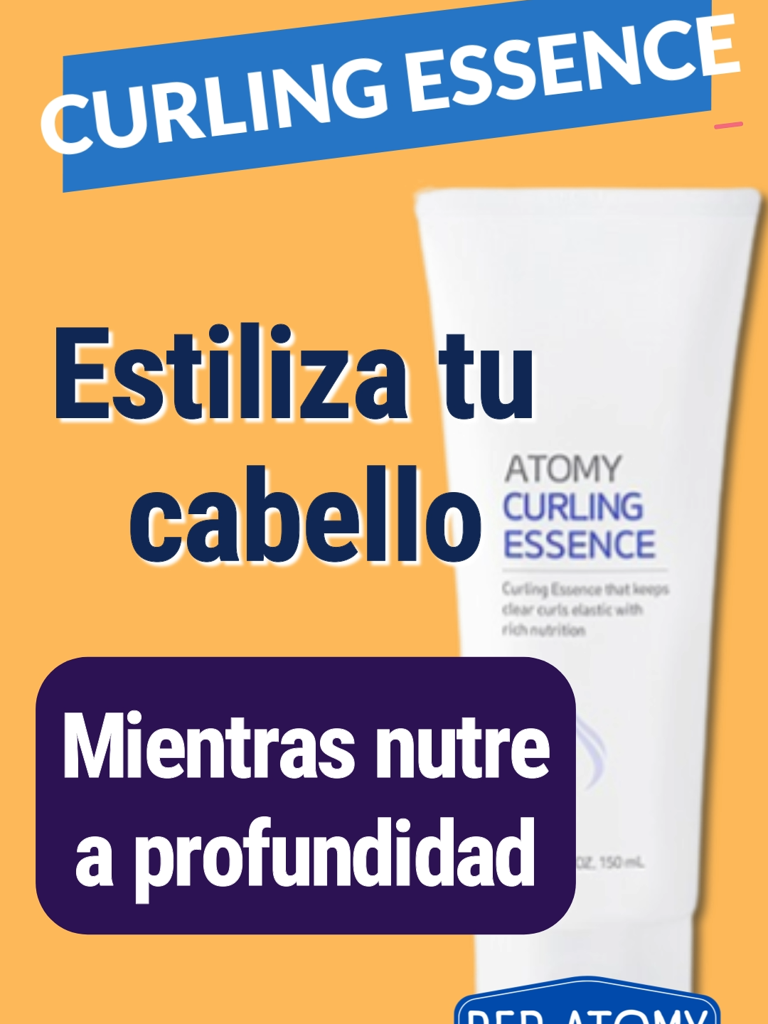 Curling Essence de #Atomy, la crema para peinar que nutre tu cabello, mientras lo estiliza.