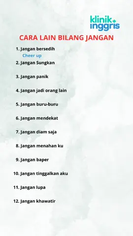 cara lain bilang jangan #fyp #bahasainggris #kampunginggris #klinikinggris 