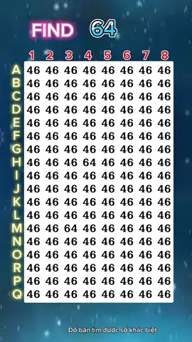 Tìm số 64  #canyoufind #tiktokgame #iqtest #puzzle #findthedifference #quiz #gk #xuhuong #viral #xyzbca #trending #eye 