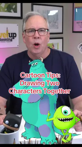 #Cartoon #Tips: #Drawing Two Characters Together. #Draw #tutorial #Art #LearnOnTikTok #youtube #Share #Love #Howto #disney #Animation 