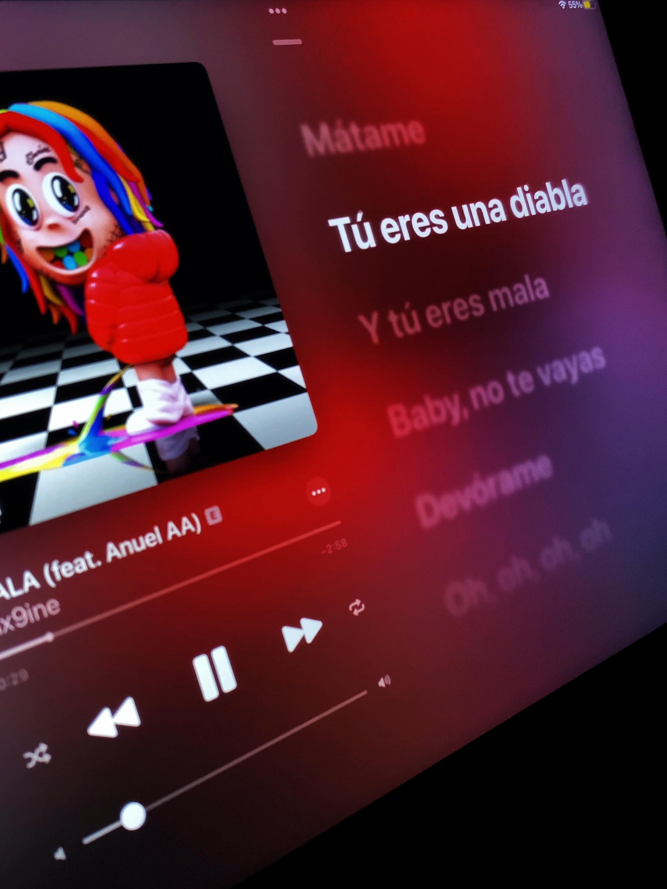 MALA - 6ix9ine feat. Anuel AA 🎶🎶 #Music #lyrics #tunes #applemusic #songs #6ix9ine #anuelaa