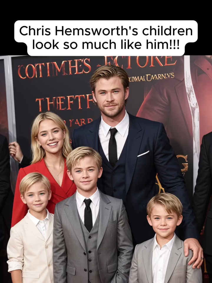 AI baby generator shows Chris Hemsworth's children!!! #babyfilter #couples #babygenerator #tinyfaces