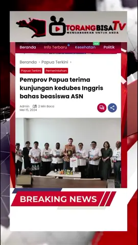 Kami mengapresiasi kunjungan tersebut yang mana bertujuan menawarkan beasiswa untuk peningkatan SDM ASN Bumi Cenderawasih,” kata Suzana. Dia berharap ada lebih banyak lagi kuota bagi Papua, sebab dengan begitu tidak hanya peningkatan kapasitas SDM, namun juga bagi para pencari kerja. baca selengkapnya di torangbisa.com Mengabarkan untuk Indonesia #beritatorangbisa #newstorangbisa #torangbisanews #mediatorangbisa 
