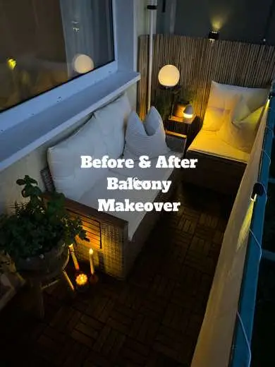 My Balcony Makeover 🪴✨ #makeover #Home #balcony #beforeandafter #balkon #wohnen #outdoor #inspiration #cozyhome #interiordesign #cozyvibes 