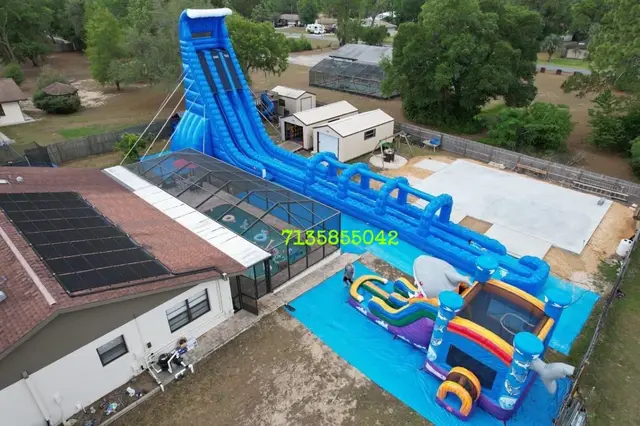 42ft waterslide 🦣🦣🦣🌊🌊🌊  biggest baddest waterslides in houston 🦣🦣🦣🌊🌊 #houston #houstontx #houstontexas #htown #waterslide