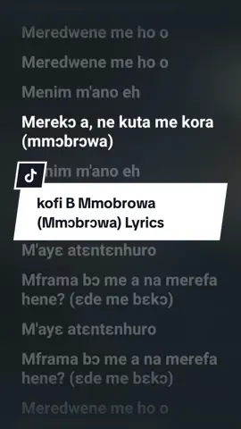 Listen to the late kofi B's song Mmobrowa (mmɔbrɔwa) with lyrics. Kofi B was one of Ghana's authentic highlife singers. #lyriczhub #videolyrics #lyrics #lyrics_songs #lyricsvideo #musiclyrics #kofibmmobrowa #kofib 