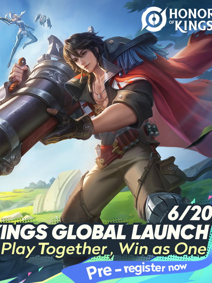 The Global Launch of #HonorOfKings is June 20th! Don't miss out on the pre-registration rewards! 🎆