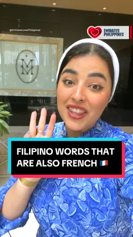 Filipino words that are also FRENCH 🇫🇷 #learntagalog #filipino #french #philippines #uaelife #fyp