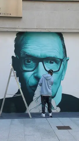 Vídeo con el proceso de realización del retrato de Ennio Morricone  #streetart #urbanart #enniomorricone #portrait #art #tiktokart #spray #graffiti #sprayart #mondevane 