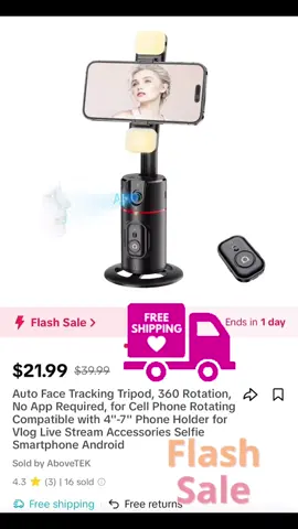 ##auto #facetracking #tripod #360rotation #flashsale #freeshipping #greatdeal #tiktokshop #fyp #followers #summertime #