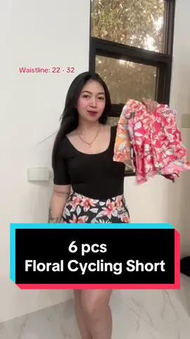 6 pcs floral cycling short #short 