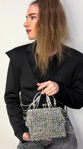 Incredible MOON bag⭐️ #beadbag #handmade #crystalbag #buybag #custombag 