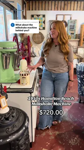 Replying to @Cristal Hill 70+years old and going strong - our 1950s Hamilton Beach Green Vintage Milkshake Machine 3 Motors includes metal mixing cups! Purchase online or in our store in Talking Rock, GA #BlackwaterStation #TalkingRock #Georgia #Ellijay #Jasper #NorthGeorgia #antiquestores #antiques #antiqueappliances #vintage #vintageappliance #milkshakes #milkshakemachines #milkshakemachine 