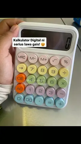 12 Digits Candy Style of Calculator Large Display Mechanical Round Button Kalkulator Student Office Fashion Stationery #masukberandatiktokshop #masukberandafyp 