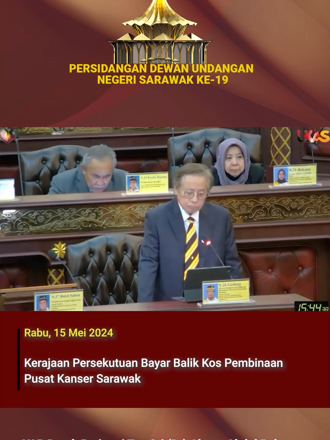 Kerajaan Persekutuan Bayar Balik Kos Pembinaan Pusat Kanser Sarawak #UKASnews #SaluranInformasiRakyat #SarawakMajuMakmur