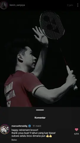 happy retirement kevin! 🤍✨ #kevinsanjaya #marcusgideon #kevinmarcus #badminton #badmintonindonesia #fyp #foryoupage #foryou 