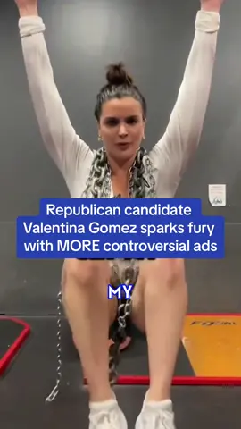 Replying to @Daily Mail More wild social media ads from Missouri republican candidate Valentina Gomez, after she sparks fury with campaign video telling voters not to be ‘weak and gay'- as she jogs in bulletproof jacket. 🎥 Valentina Gomez #gop #2024election #missouri #republican #valentinagomez #trump 