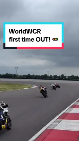 FIRST TIME OUT! 🤩  Action is underway at Cremona as the #WorldWCR riders hit the track for the first time 🚥 Follow the action on WorldSBK.com ⏱️ #WorldSBK #motorcycle #Motorsport #racing #sportsontiktok 