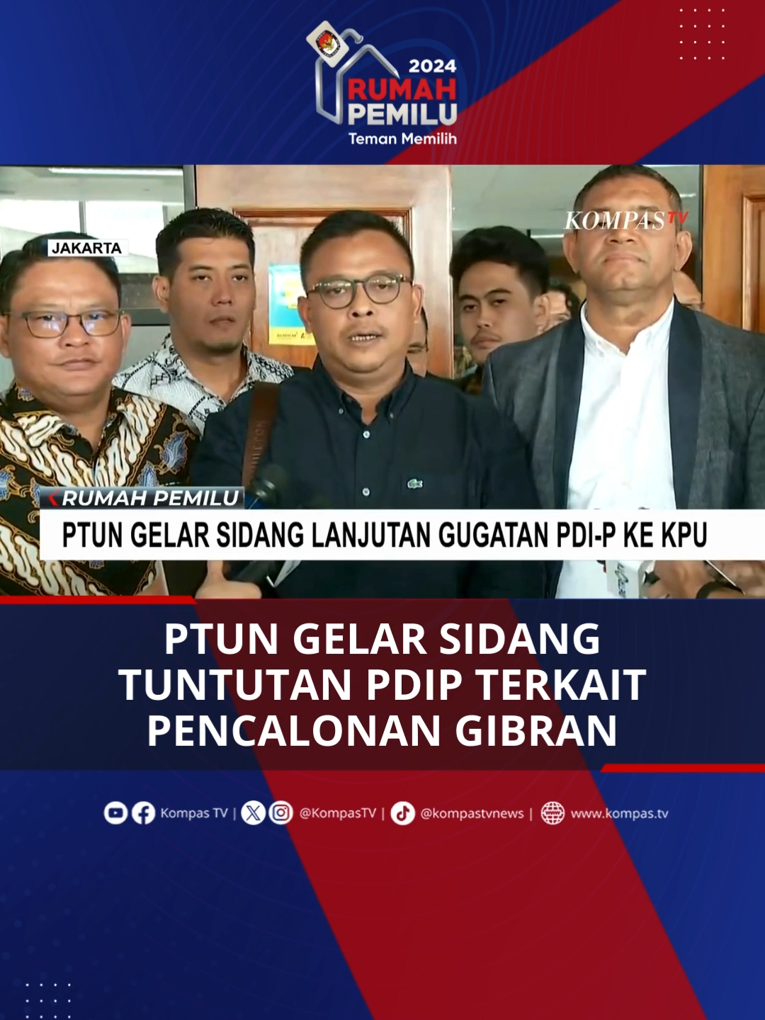 Pengadilan Tinggi Tata Usaha Negara gelar sidang perbaikan berkas atas tuntutan PDIP kepada komisi pemilu terkait pencalonan Gibran Rakabuming Raka dalam pemilu Februari lalu. Sidang digelar di Pengadilan Tata Usaha Negara, Jakarta secara tertutup Kamis (16/05) pagi. tim hukum PDIP yang diketuai Gayus Lumbuun hadir di sidang ini. Melalui sidang ini PDIP ingin membuktikan adanya indikasi kecurangan selama proses Pemilu 2024. Simak selengkapnya video berikut ini dan temukan juga berbagai informasi terbaru lainnya hanya di www.kompas.tv atau Kanal Youtube KompasTV #TikTokBerita