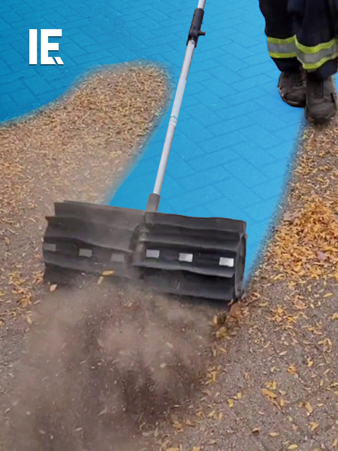 Sweeping leaves with a standard broom can be back-breaking, exasperating work. But bring a power broom to the party, and suddenly you have precision sweeping. And the kind of street theater that other people would want to try. #powerbroom #sweepingleaves #backbreaking