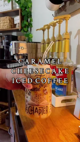Happy Thursday 🫶🏼 Let’s make a caramel cheesecake iced coffee! 🥰  #thursday #caramel #cheesecake #icedcoffee #espresso #coldfoam #coffee #coffeetiktok #coffeetok #fyp 
