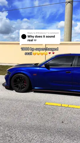 Replying to @818.jbizzy𖣂 it is real?????? 😈😈 #scatpack #superchargerwhine #hellcat #1000horsepower #v8sound #carporn #cartok #downshift 