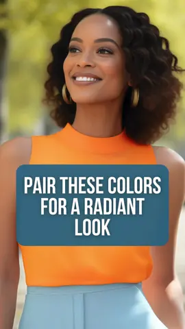 Vibrant orange & blue color combo Want to learn more about creating stylish color combinations for your outfits? Effective Colors - The Essential Color Combo Guide is now available! Check out my profile for all the details! #effectivecolors #brightcolors #colorcombo #styleguide #summerstyle 