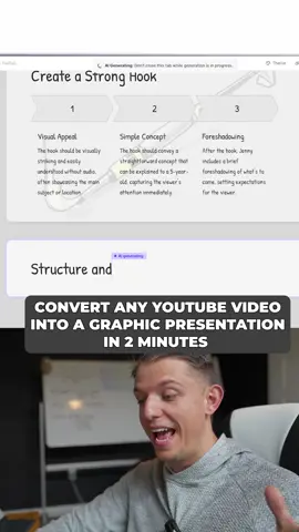 Turn any YouTube Video into the cleanest presentation you've ever seen in just 3 minutes. Doing a free live in my community on how to use this in my content, and how you can too. Charts, Timelines, Summaries... All in a clean presentation on Gamma.