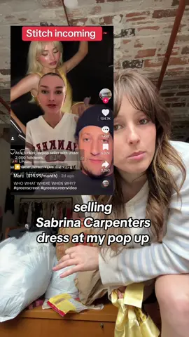 depop drama dress 😻 #sabrinacarpenter #thrifting #thrifthaul #vintageclothes #nyc #popup 
