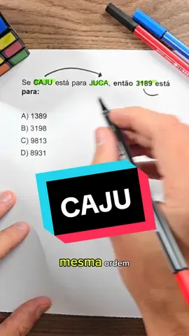 Se CAJU está para JUCA... #raciociniologico 