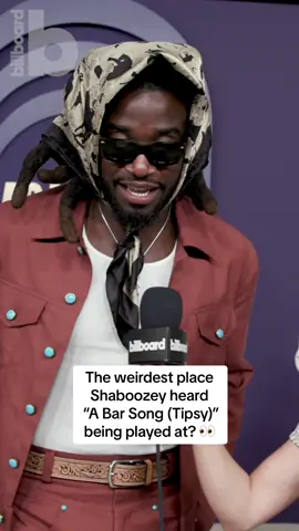 What was the weirdest place @BOOZEY heard “A Bar Song (Tipsy)” being played at? 👀 #billboard #acmawards #shaboozey #interview #redcarpet #abarsong #abarsongshaboozey #awards #awardsshow 