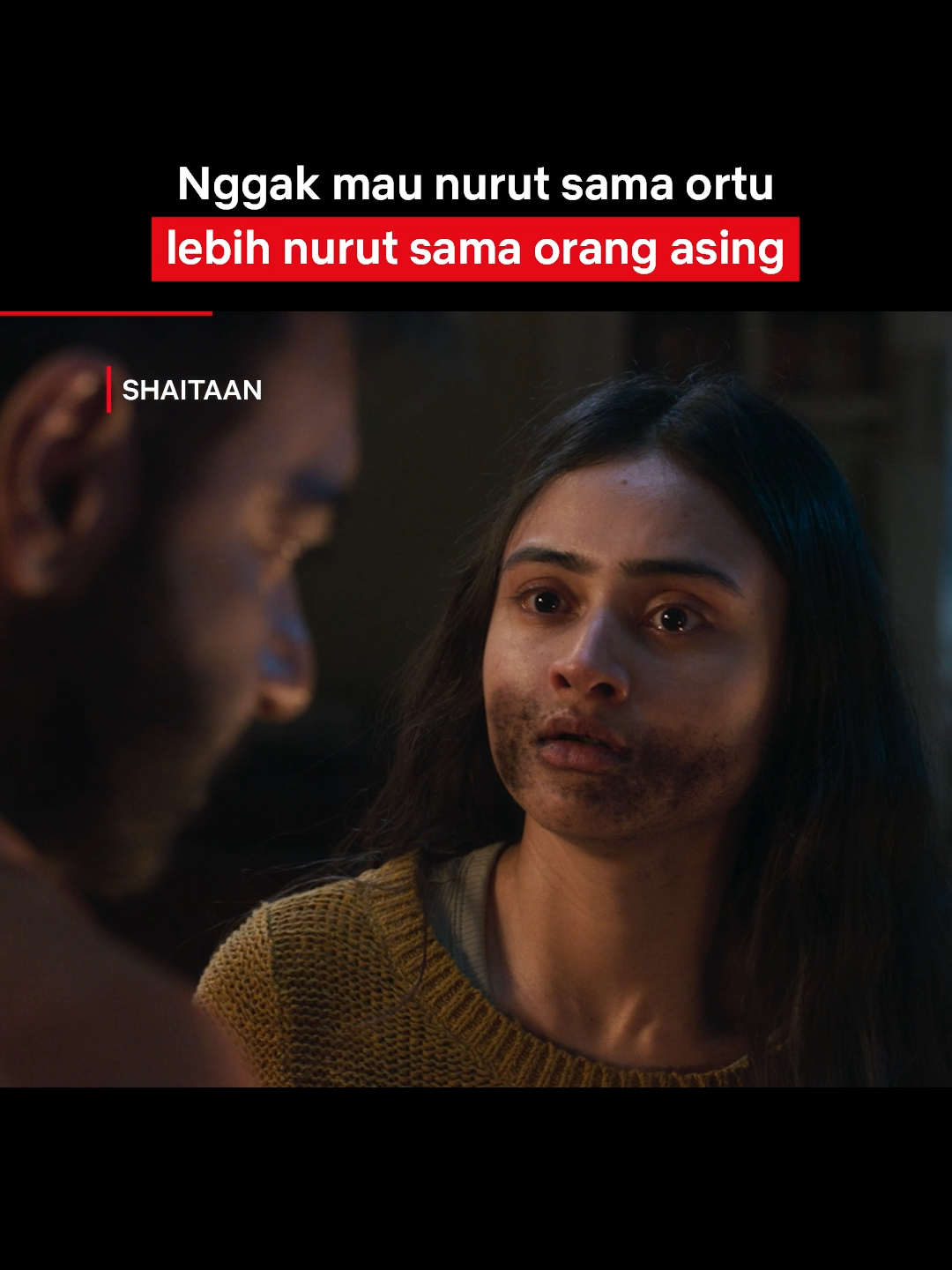 Gara-gara ilmu hitam, anak sendiri bisa berubah jadi kayak orang lain 😈 #Netflix #Shaitaan #AjayDevgn #JankiBodiwala #RekomendasiFilm #Bollywood