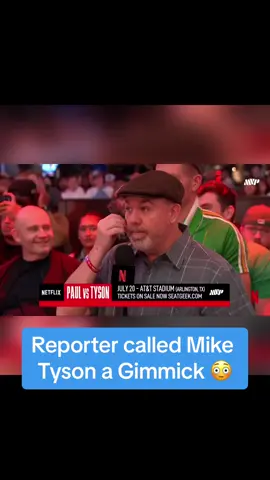 Lmaoo reporter instantly regretted that 😭 (h/t @Happy Punch) #miketyson #ironmike #boxing 