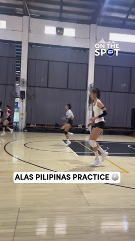 PREPARATIONS ARE AFOOT 🏃🏻‍♀️💨 Alas Pilipinas has started their Friday training for the 2024 AVC Women’s Challenge Cup with quick warm ups led by national team vets Jia de Guzman and Dawn Macandili-Catindig. Also present in training are Sisi Rondina, Eya Laure, Dell Palomata, Faith Nisperos, and first-timers Vanie Gandler, Fifi Sharma, Julia Coronel, Angel Canino, and Thea Gagate. | via Jamie Velasco/One Sports Digital #AVCChallengeCup #SportsonTiktok