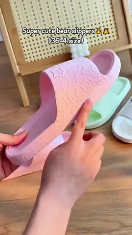 super #cute bear #slippers 🐻🐻 Buy now!!💖you will have the cutest and most affordable #bear slippers#houseslippers #soft #fashion #Home #comfortable #affordable #tiktok #bear 