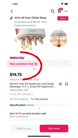 New customers only 14$ 🤩to purchase. You can get an essential oil device for scalp massage. Help stimulate hair growth!!!🥳#hairoiling #hairgrowth #hairgrowthtips #oilmassag #oildiffuser #healthyhairtips #foryou #fypp 