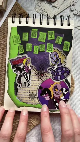 Scrapbook with me🕸️Beeetlejuice🕸️ #beetlejuicetiktok #scrapbookwithme #junkjournalideas #journaling #scrapbook 