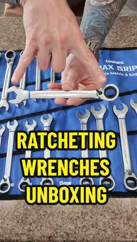 What are some of your most used tools? For me, whenever I've got nuts and bolts that need turning, I go to my ratcheting wrenches. I told that to my partners at Toolant, and they insisted I try out our new ratcheting wrenches. This particular set has standard sizes, metric sizes, and are all color coded for easy size identification. The handles provide excellent grip, and feel comfortable inside of my hand while in use. These are all 72 tooth ratcheting wrenches, with 12 point contact, helping me stay secured to whatever I may be tightening, or loosening. Everything fits nicely inside of the included roll up case as well. #Toolant #Ratcheting #Wrenches #RatchetingWrenches #AutomotiveTools #AutoMechanic #Mechanic #Tools #NewTools #Quality #Review #Unboxing #TannerFlowers 