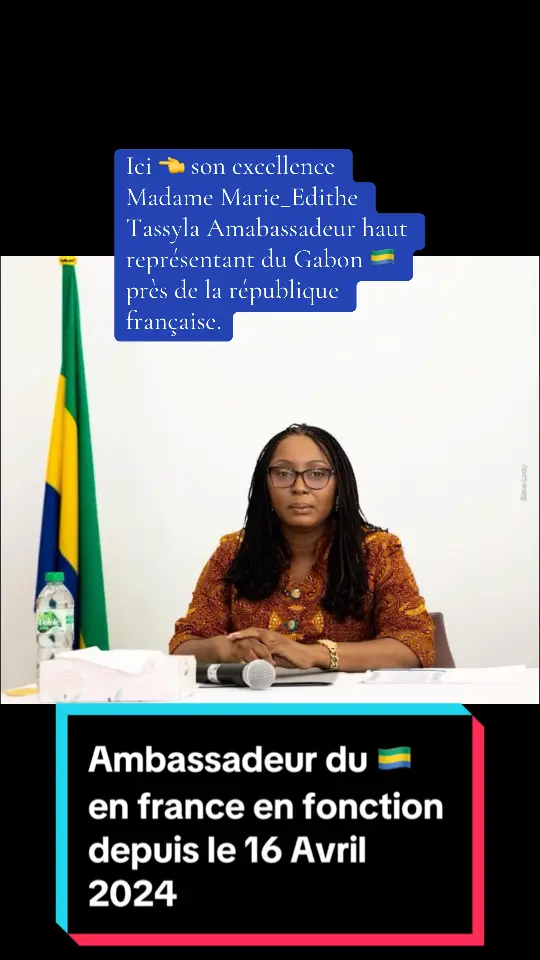 Nommée le 22 janvier 2024, Son Excellence Madame 𝐌𝐚𝐫𝐢𝐞-𝐄𝐝𝐢𝐭𝐡 𝐓𝐀𝐒𝐒𝐘𝐋𝐀 𝐃𝐎𝐔𝐌𝐁𝐄𝐍𝐄𝐍𝐘, Ambassadeur Haut Représentant du Gabon près la République Française est entrée en fonction le 16 avril courant.   #diplomatie  #info  #gabon #241🇬🇦 #gabon🇬🇦 