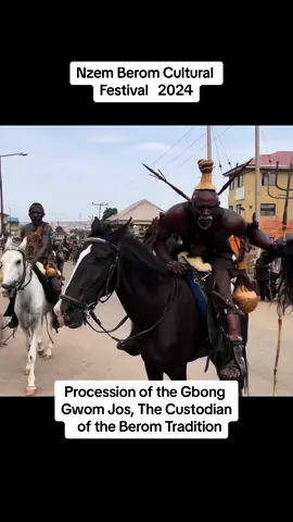 Nzem Berom Cultural Festival 2024. The procession of the Gbong Gwom Jos to the venue of the ceremony #nzemberom #nzemberom2024 #plateau #culture #tradition #festival 