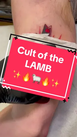 Cult of the Lamb 🐑 👹✨ for @chris melberger  • • • • • • • • • •#cultoflamb #cultoflambtattoo #neotrad #neotraditionaltattoo #neotraditional #indiegame #indiegames #steam #steamgames #phillytattoo #phillytattooartist #maverickmercantile  @MaverickSupplyCo.  