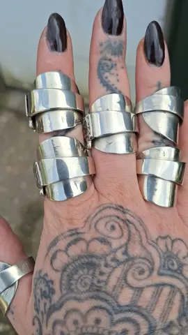 New makes of recycled ♻️ jewellery available on my Facebook page @thewonkyspoon  #thewonkyspoon #ringsoftiktok #whimsygothic #forkjewellery #recycling #pagan #steampunk #boho 